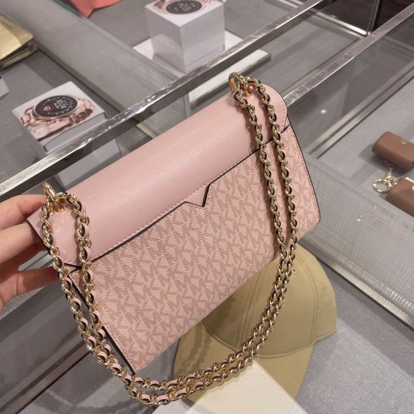 MK Rose MD Logo PVC Shoulder Bag Ballet - Picture 4 of 8